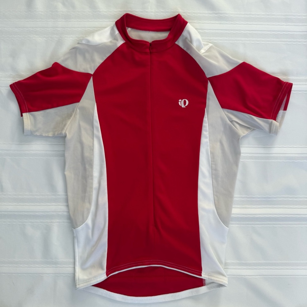 Pearl Izumi Red and White Cycling Top